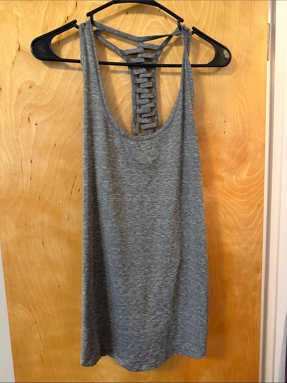 Maurices Gray Ladder-Back Tank Top